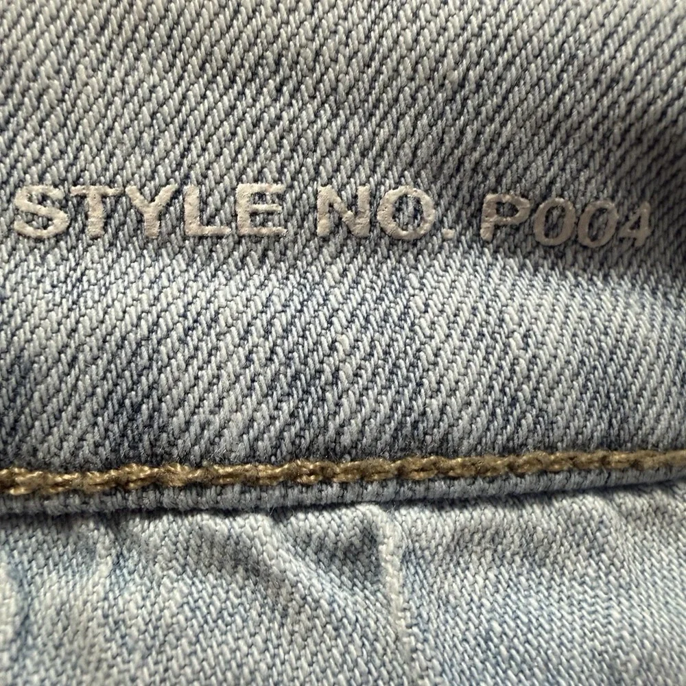 PURPLE BRAND P004 Slim Low Rise Stretch Jeans Distressed Light Wash 33X33
